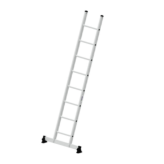 Alu-Anlegeleiter - Sprossen, 350 mm breit, mit nivello®-Traverse