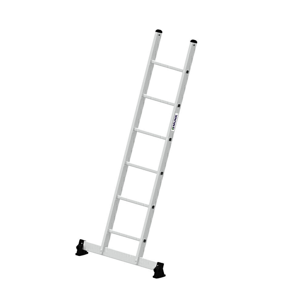 Alu-Anlegeleiter - Sprossen, 350 mm breit, mit nivello®-Traverse