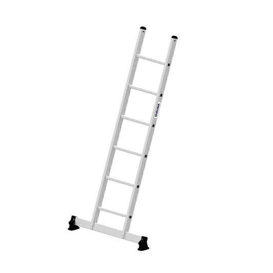 Alu-Anlegeleiter - Sprossen, 350 mm breit, mit nivello®-Traverse