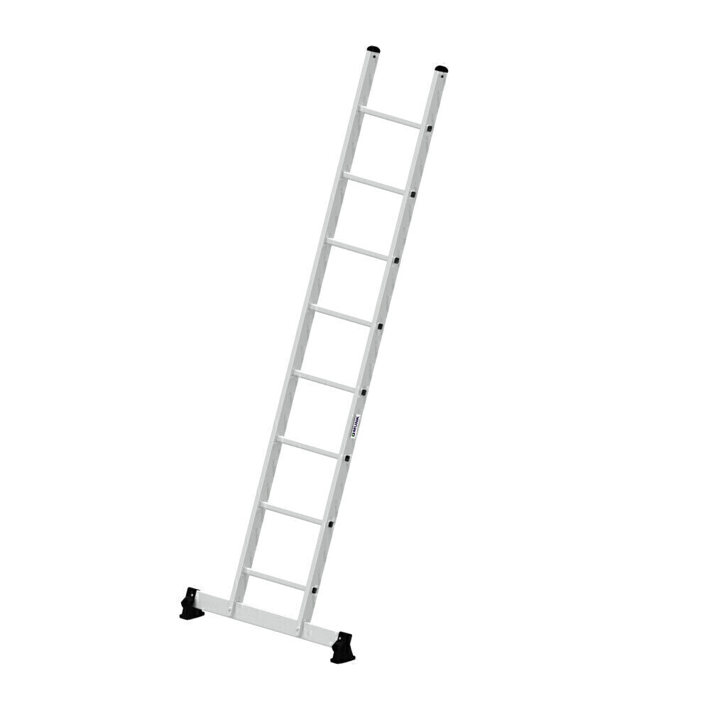 Alu-Anlegeleiter - Sprossen, 350 mm breit, mit nivello®-Traverse