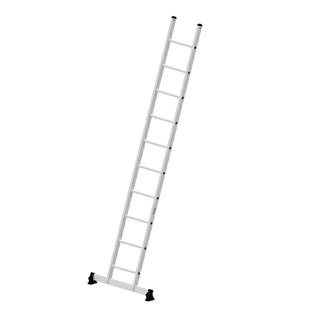 Alu-Anlegeleiter - Sprossen, 350 mm breit, mit nivello®-Traverse