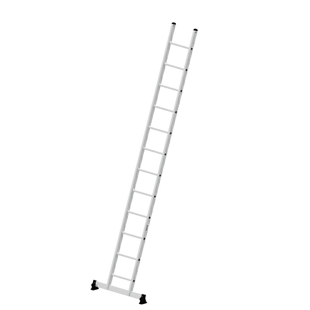 Alu-Anlegeleiter - Sprossen, 350 mm breit, mit nivello®-Traverse
