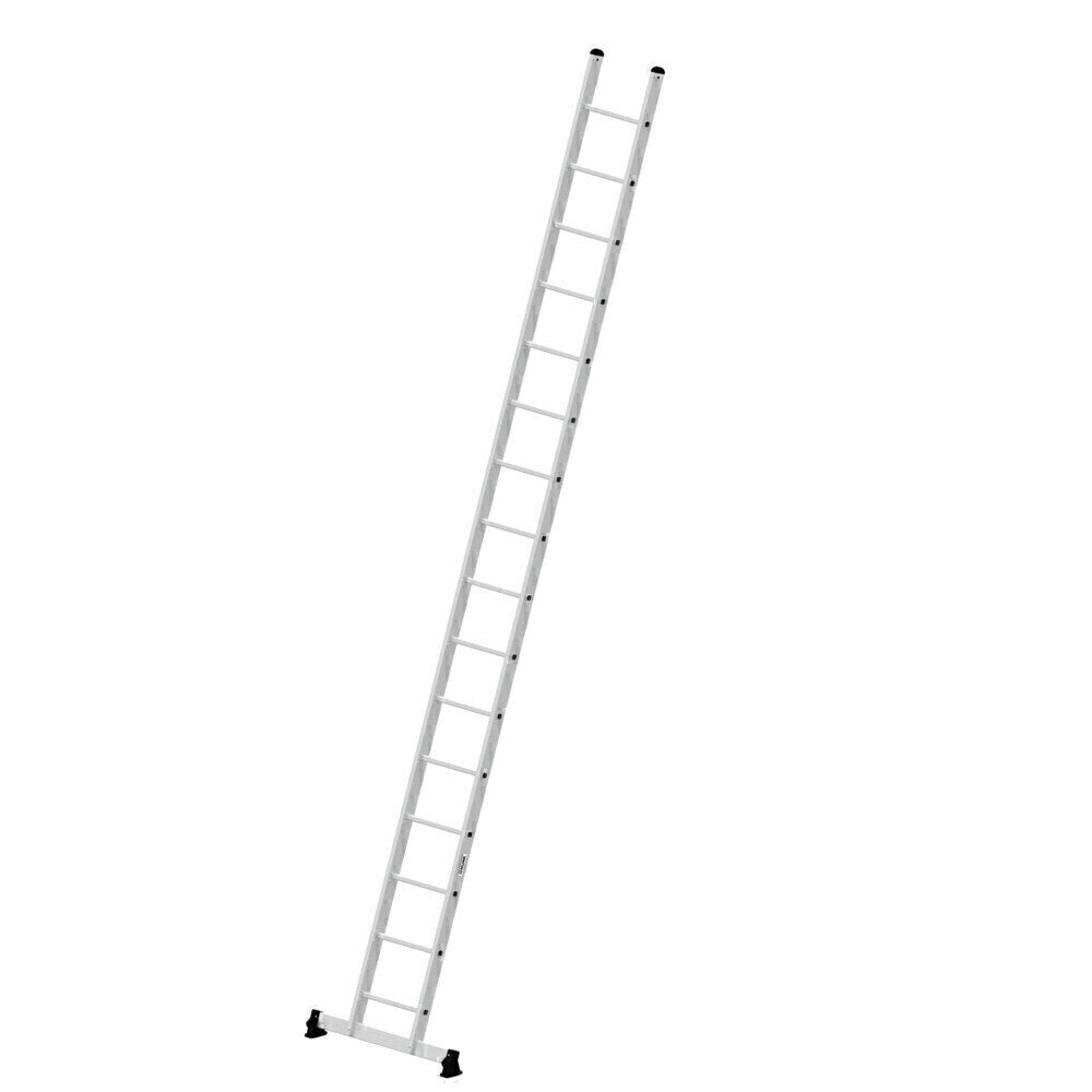 Alu-Anlegeleiter - Sprossen, 350 mm breit, mit nivello®-Traverse