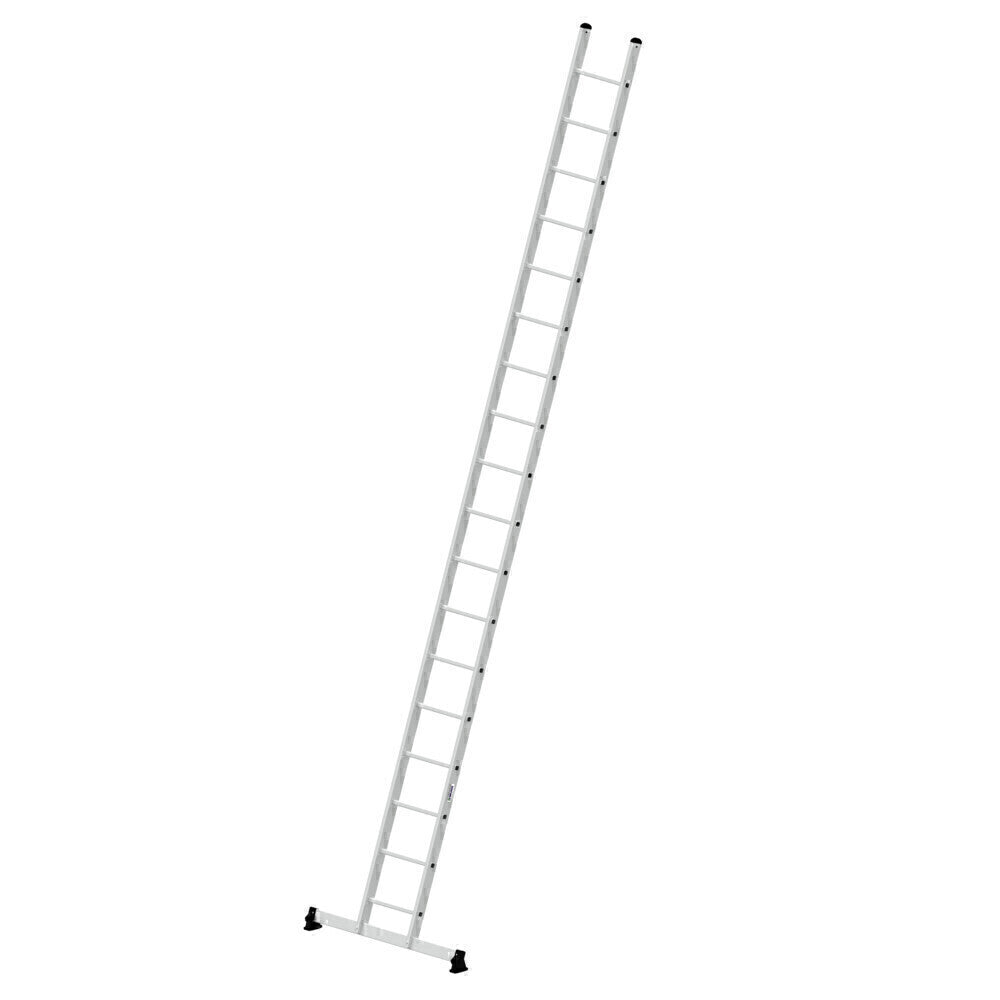 Alu-Anlegeleiter - Sprossen, 350 mm breit, mit nivello®-Traverse