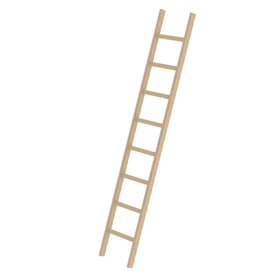 Holz-Anlegeleiter - Sprossen, 420 mm breit, mit Nivello-Traverse