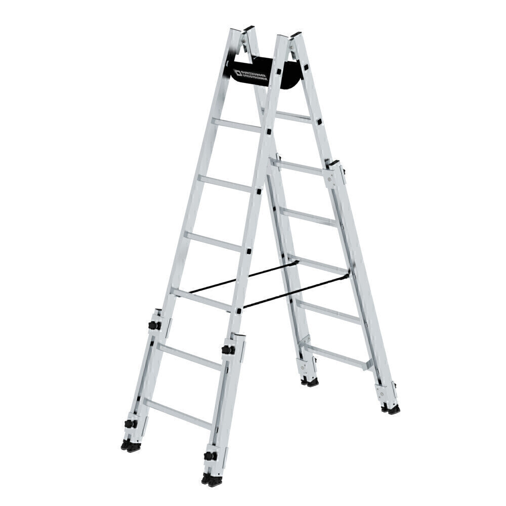 Alu-Stehleiter - Stufen, Treppengängig, mit Bandeinlage