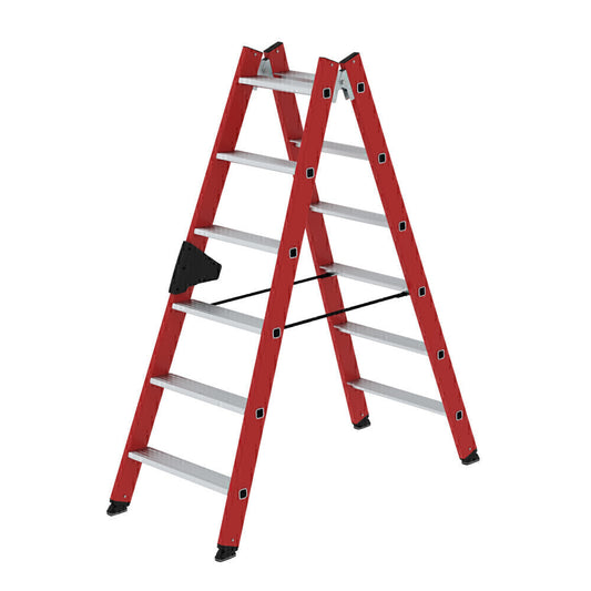 GFK-Stehleiter - Alu-Stufen