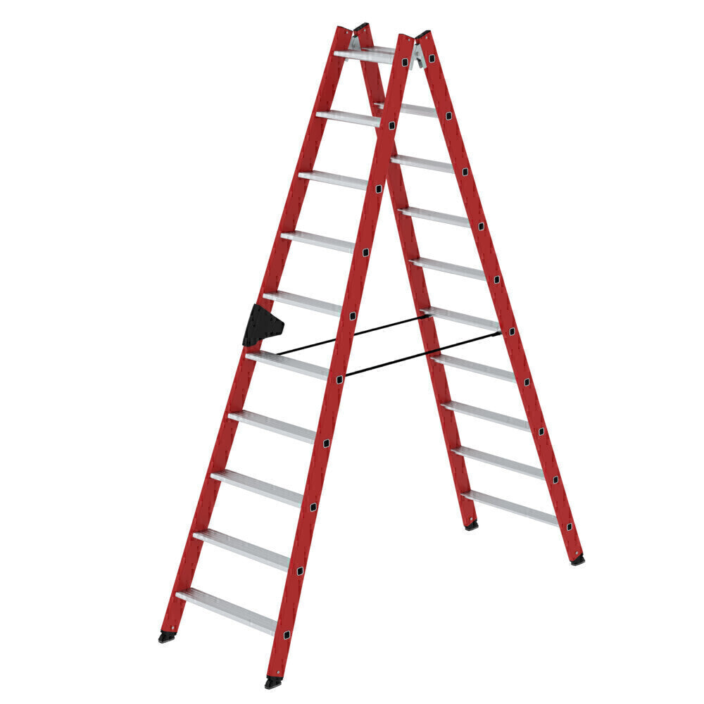 GFK-Stehleiter - Alu-Stufen