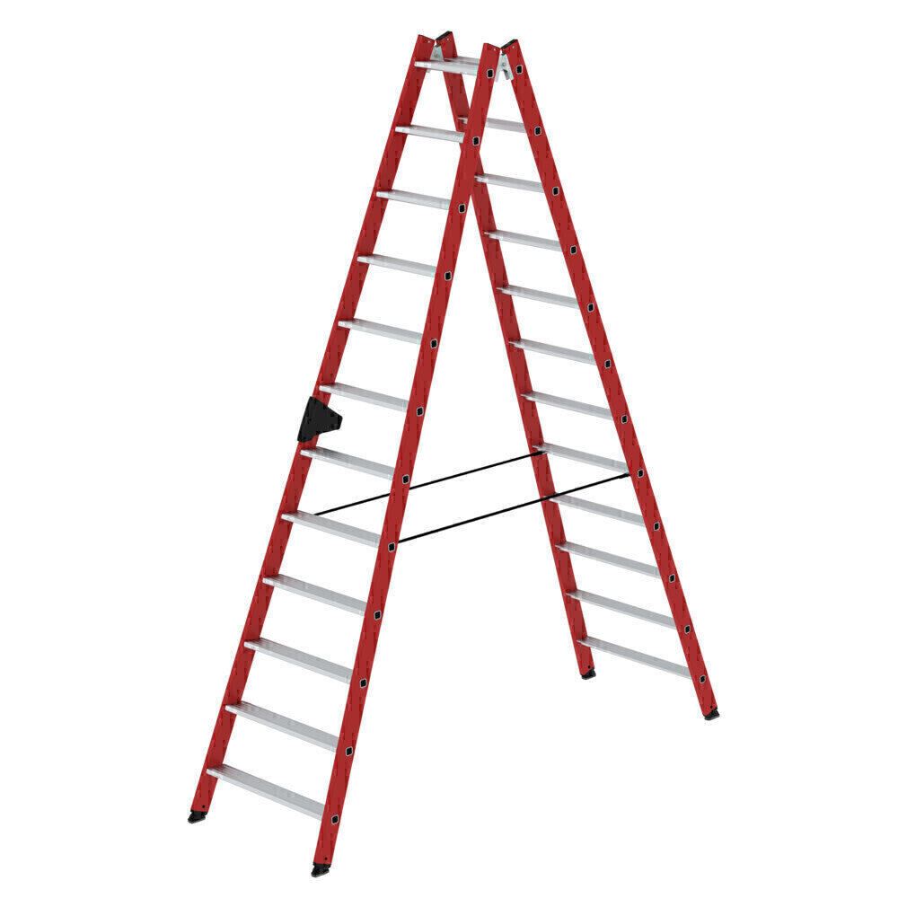 GFK-Stehleiter - Alu-Stufen