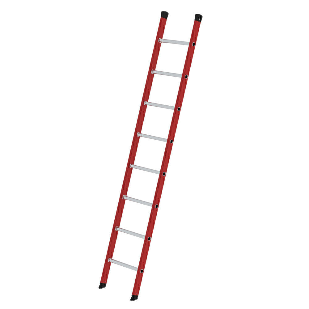 GFK-Anlegeleiter - Alu-Sprossen, 420 mm breit