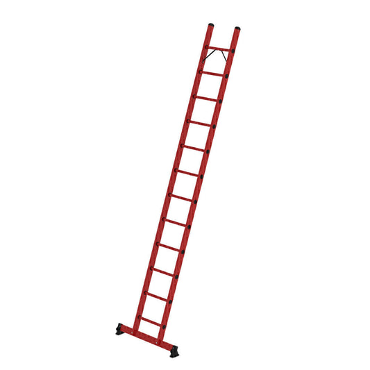 GFK-Anlegeleiter - Sprossen, 420 mm breit, mit Nivello-Traverse