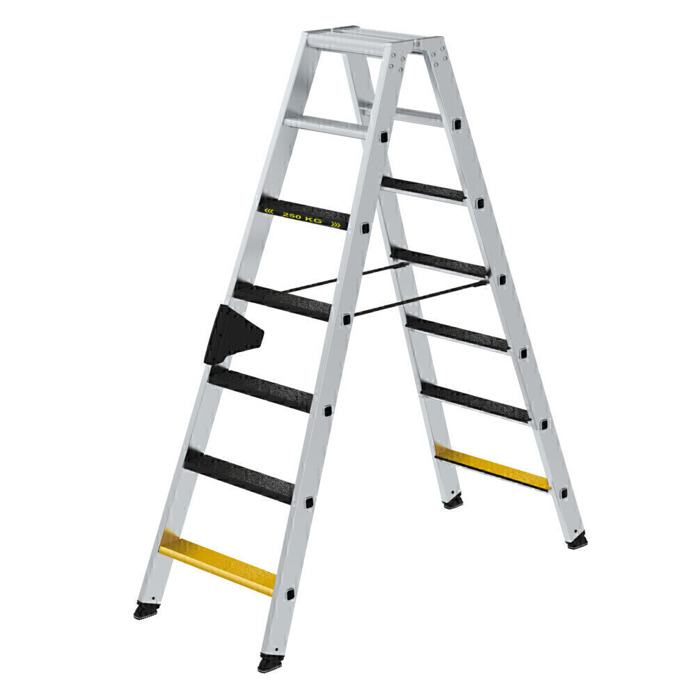 Alu-Stehleiter - Stufen, Inkl. Clip-Step, 250 kg Tragslast