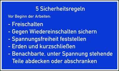 5 Sicherheitsregeln